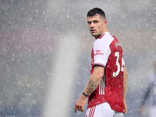 Arsenal are said to be looking to enact something of clear-out in the coming weeks, and Xhaka, with his inconsistent form and volatile temperament, is one of the frontrunners to leave. A move to Italian giants Inter is priced at 3/1. (Photo by Michael Regan/Getty Images)