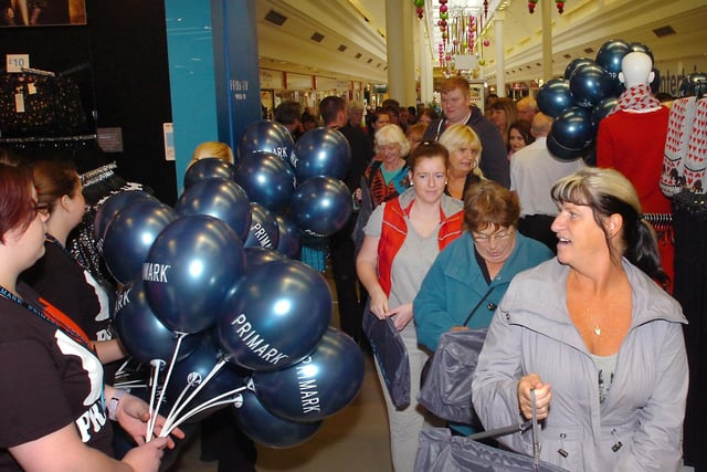 Customers flood in to the official opening of the new Primark store in The Bridges. Remember this from 2012?