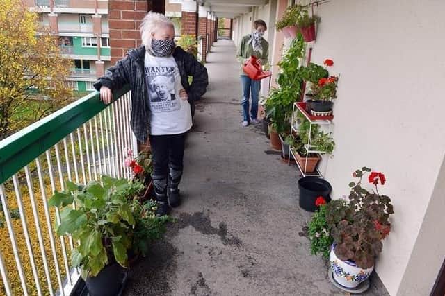 Resident Toni Morgan believes the plants help foster community spirit on the Sheffield estate.
