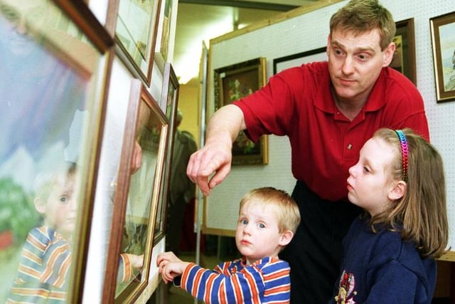 The Scawsby Community Centre was host to an art club in 1998. Here is Edward Blades and his children Harriet and Kieran.