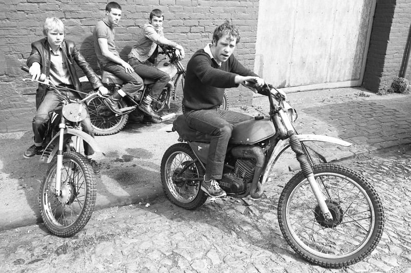A scene from the Pennywell Coffee Bar where these bike scramblers were in the picture. Recognise anyone?