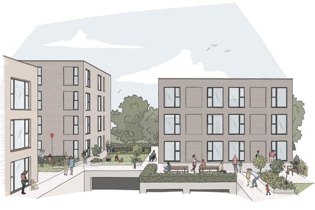 An illustration of apartments plans by PTA Developments for a site on Cartertknowle Road, Sheffield