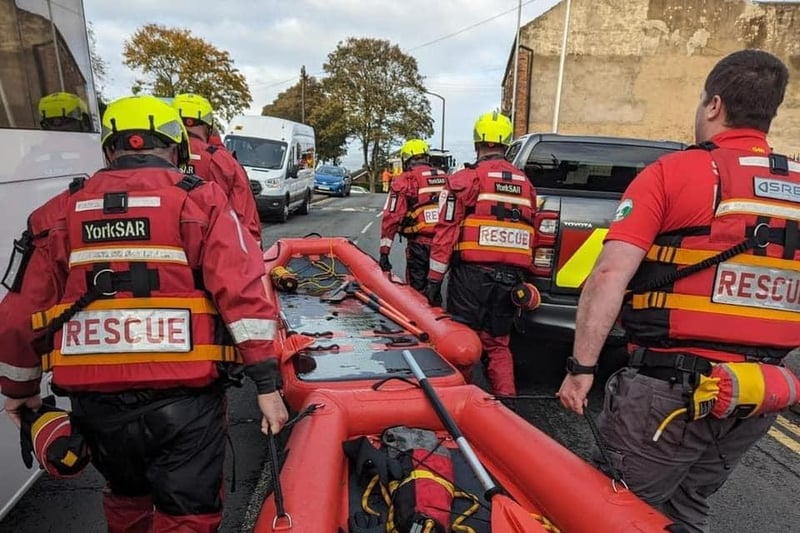 Volunteers from Yorkshire Lowland Search and Rescue were on hand in Catcliffe with their boats to help stricken residents (Photo: Yorkshire Lowland Search and Rescue)