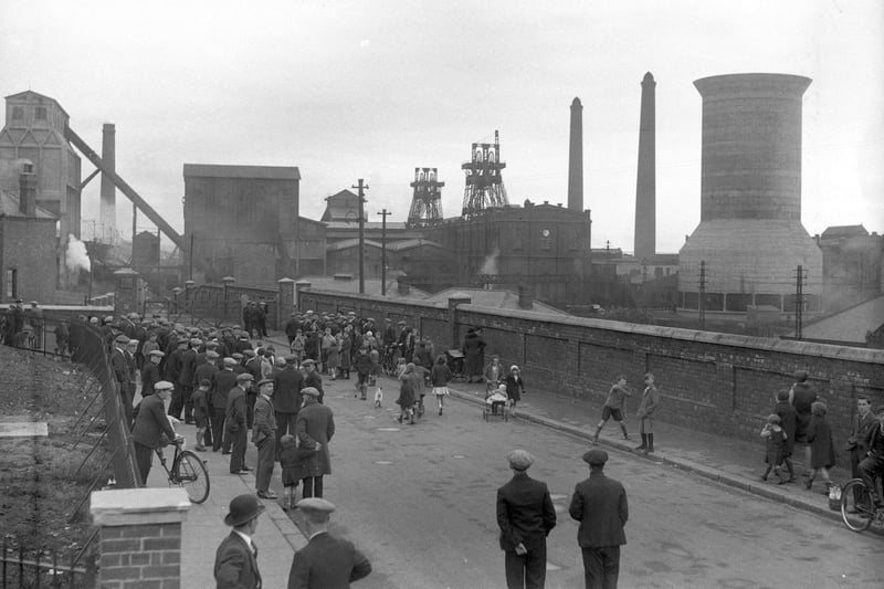 An undated photo of Horden Colliery with lots of locals outside the pit.