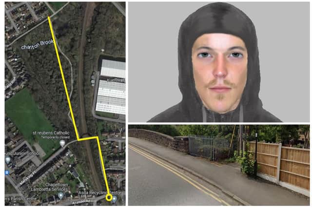 Police are appealing for 'any information, no matter how small or insignificant' following a sex attack on a 13-year-old girl as she walked through woodland near to what is locally known as the ‘duck pond’ and Charlton Brook, close to Chambers Valley Road, in Chapeltown.