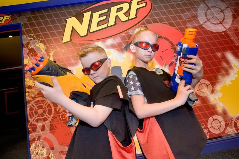 The action is all live and full of excitement at Nerf Zone at Gulliver's Kingdom, Matlock Bath in 2016