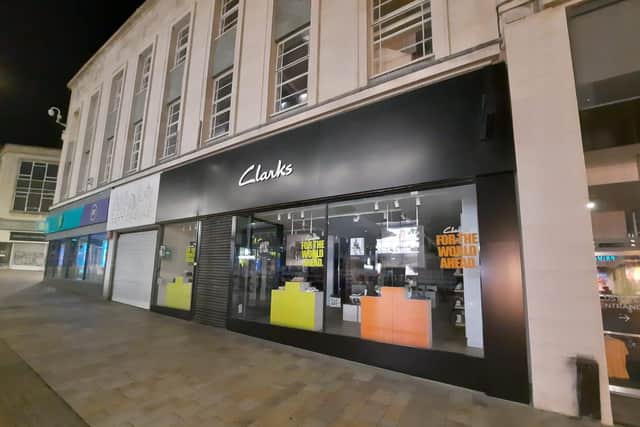 The new Clarks shop in the old Ann Summers unit on The Moor