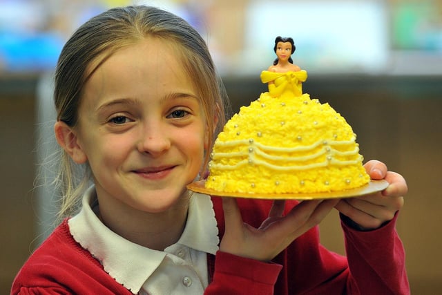 Look what Hutton Henry Primary school pupil Abbie Shears made at World Book Day four years ago. It's a character cake and doesn't it look great.