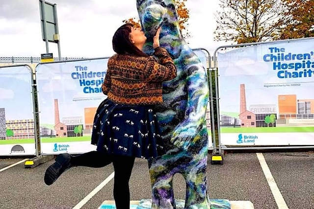 Painted by Grace Invader and sponsored by Sheffield Property Association, 'Nebula' was sold for £20,000