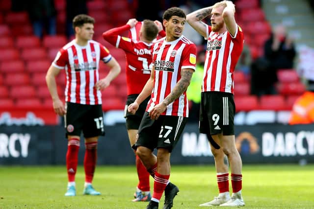 Sheffield United, including Morgan Gibbs-White (centre), were left frustrated by the match officials during their game against AFC Bournemouth: Simon Bellis / Sportimage