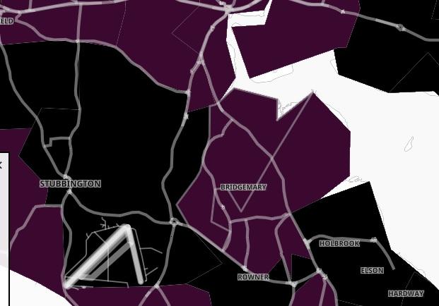 Cases fell by 14 per cent in Bridgemary North in the seven days to January 6. However the case rate was still 1,104.1 per 100,000.