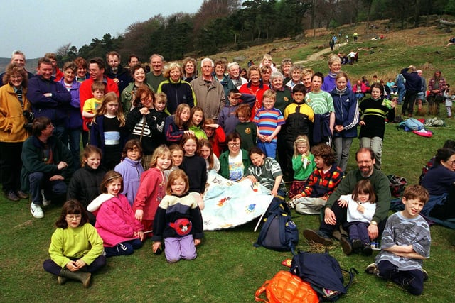 Pictured in 1999 at Stanage Edge, where the Woodcraft Folk gathered for an anniversary meeting