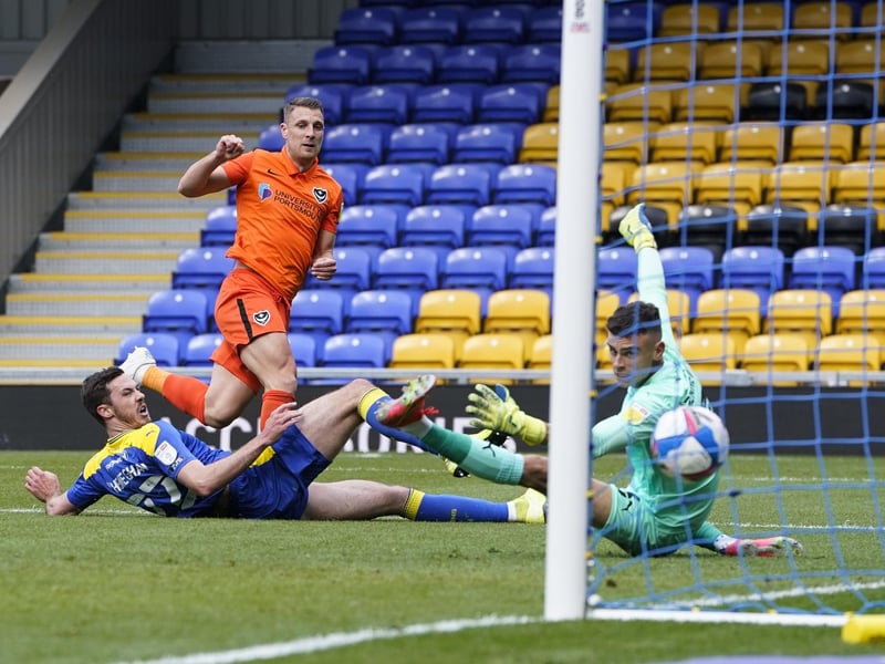 Lee Brown scores his first of the game.