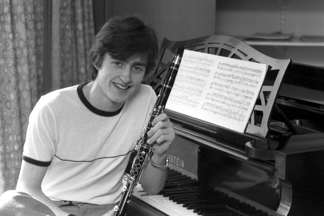 Broughton High School pupil Tommy Smith won a jazz scholarship to the Berklee College of Music in April 1983. Now a world-famous saxophonist, Tommy was 15 when this picture was taken with his clarinet.