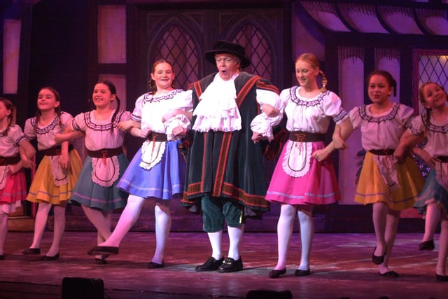 Pictured at the Lyceum Theatre, Sheffield where the Panto Dick Whittington is being staged. Seen is Tom Owen as Alderman Fitzwarren with dancers.