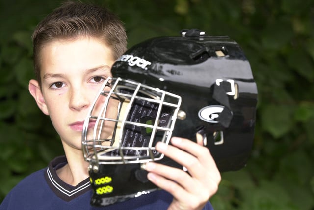 Louis Brook, 14, hockey keeper. 