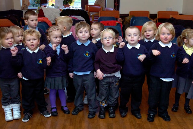 These three-year-olds from Horden Nursery School visited the residents at the Jack Dormand Care Home in Blackhall to sing Christmas Carols for them. Can you spot anyone you know in this 2012 photo?