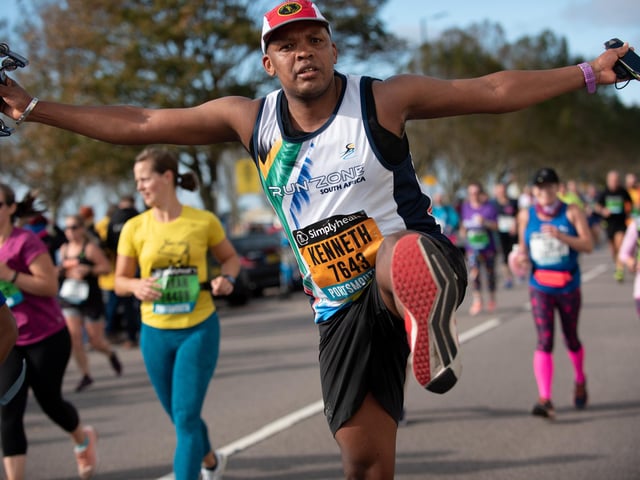 Action from the Great South Run. (201019-251)
