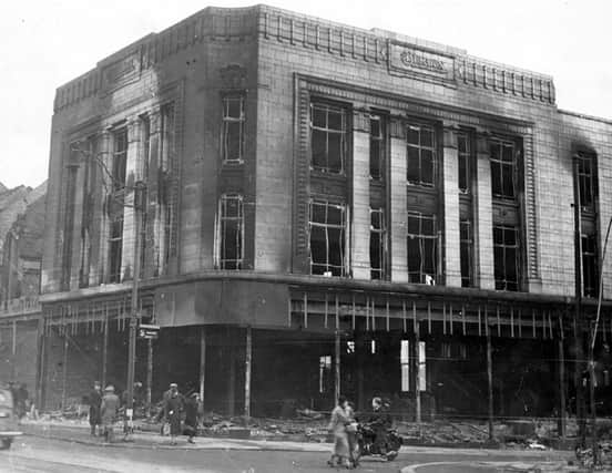Burtons on The Moor after the Blitz