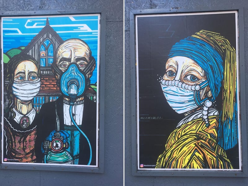 The posters were the work of Paisley artist MandiMixUps.