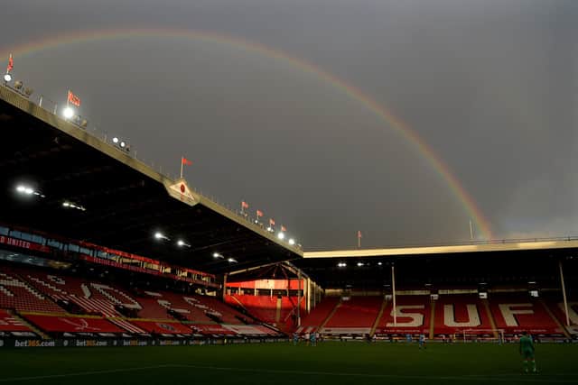 Sheffield United's Bramall Lane will host matches at the Women's Euros and Rugby League World Cup in 2022. Photo: Gareth Copley/Getty.