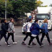 Walkers crossing Abbeydale Road