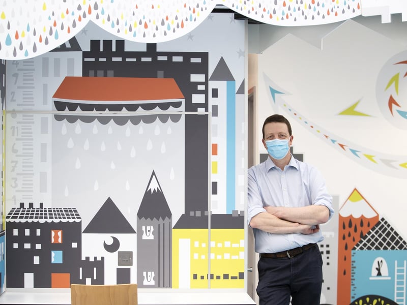 Consultant Dr Paul Leonard in The Pod area at the new Royal Hospital for Children and Young People Edinburgh.