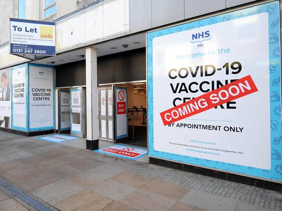 The doors are set to open next month to the new mass vaccination centre which has taken over the whole of the former M&S store in Kirkcaldy's High Street (Pic: Fife Photo Agency)