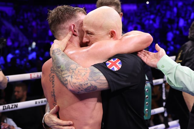 The moment Dalton Smith wins by a knock out. Picture: Mark Robinson/Matchroom Boxing