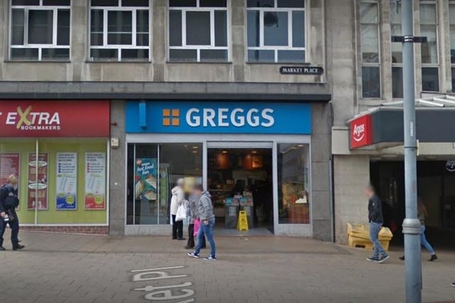 Greggs, on Market Place in the city centre, is rated 4.2 stars according to 239 reviews on Google.