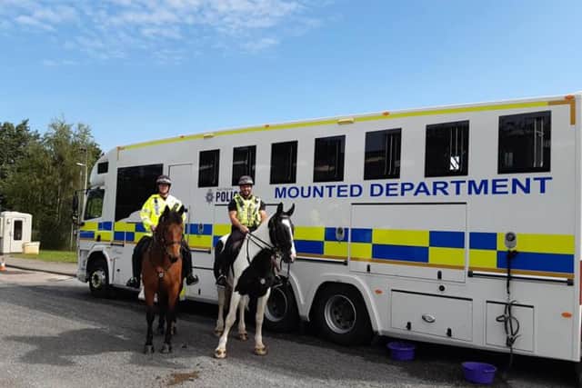 Mounted police taking part in action day at Manor and Arbourthorne
