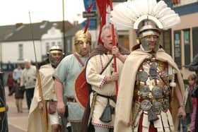 Roman Festival
Mark Stafford, Edward Johnson, Gordon Henderson & Billy Flood parade through Castleford centre on a Roman march