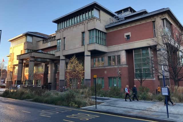 Sheffield Crown Court, pictured, heard how a prisoner at HMP Doncaster has been given more time behind bars after he scalded a fellow-inmate with hot water.