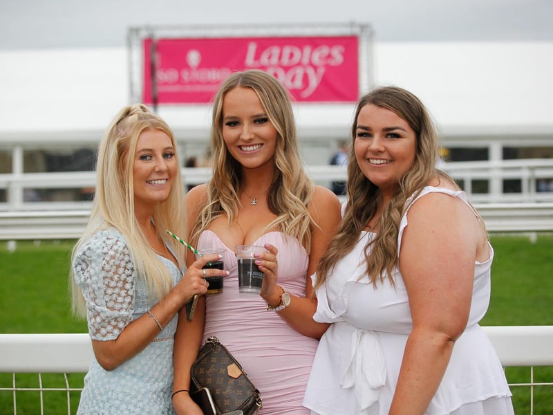 Kim, Yasmin and Jenny from Edinburgh showing that you don't need a hat to look stylish