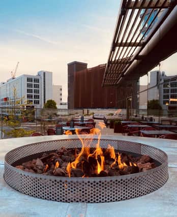 Terrace firepit at The Furnace