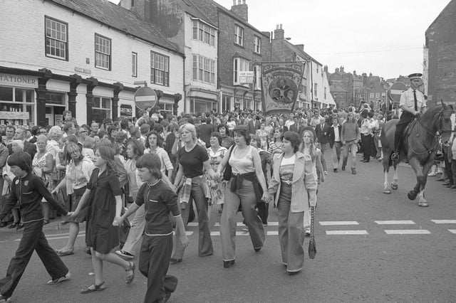 Blackhall Lodge Banner heads through Durham in 1976. Can you spot anyone you know?