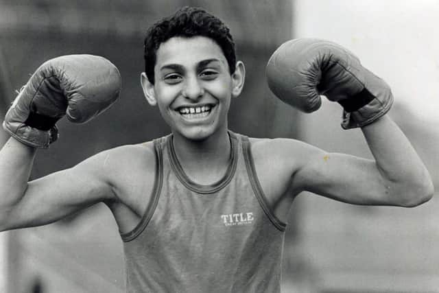 Schoolboy boxing champion Naseem Hamed pictured in 1989