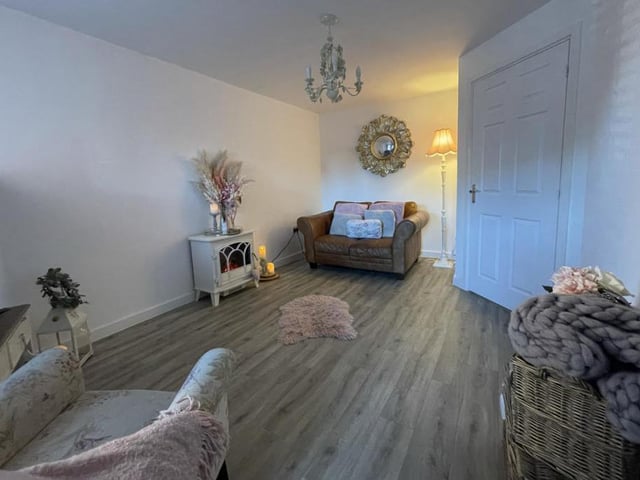 The lounge from a different angle. It really is the kind of spacious but cosy room that you can put your own stamp on.