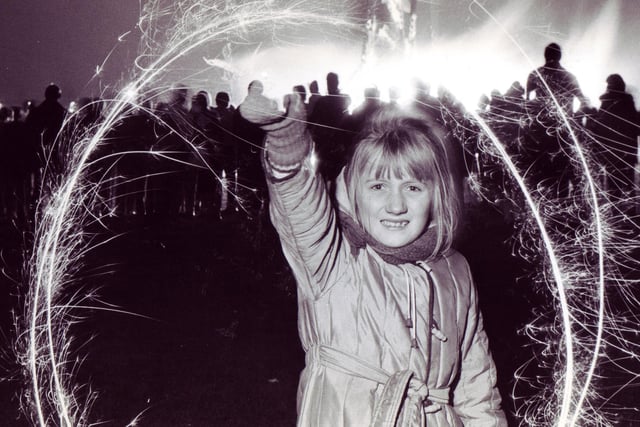 Enjoying a firework display in 1984