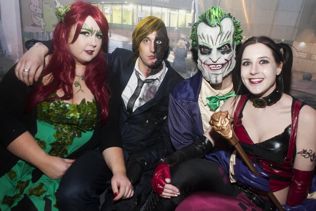 Nichola Dyke Antony Crozier  Adi Taylor and Laura Bagley at Sheffield's Biggest Fancy Dress Ball in The Hubs, Hallam University, Paternoster Row, Sheffield in April 2013