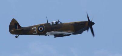 Stew Babies caught  great shot of the Battle of Britain Memorial Flight Spitfire and it's pilot