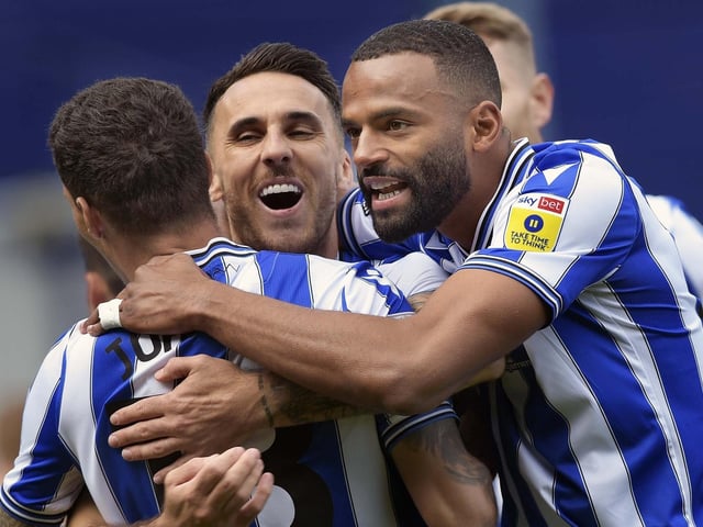 Sheffield Wednesday have started the season strongly -- and although it's early days they have put themselves in a good position to challenge for promotion. Picture shows Owls players celebrate a 3-1 victory. Pic: Steve Ellis