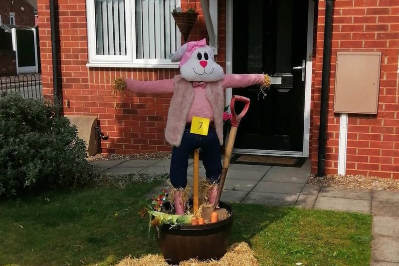 The scarecrow Lily Rabbit was awarded second place in the trail.