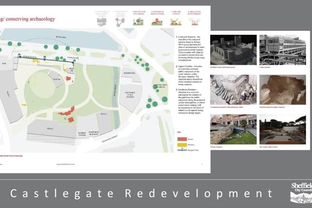 Sheffield City Council proposals to transform Castlegate, the birthplace of the city, including the ruins of Sheffield Castle. Councillors have delayed proposals to prioritise work on two buildings that were not part of the original scheme and move a project that has not been publicly named into the area
