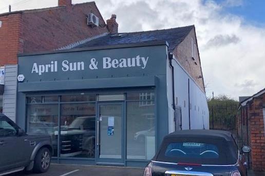 Retail premises currently operating as a tanning salon and beauty and treatment business - £145,000.