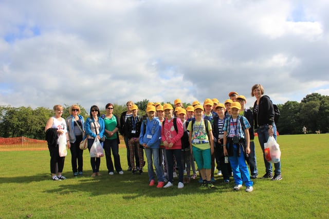More thab 20 Polish children from a school in Whaley Bridge's twin town Tymbark scaled Kinder Scout during a visit in 2014