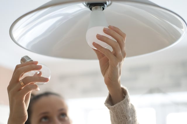 Replace your bulbs as and when you can with energy efficient LEDs – on average it could save about £40 a year on bills.