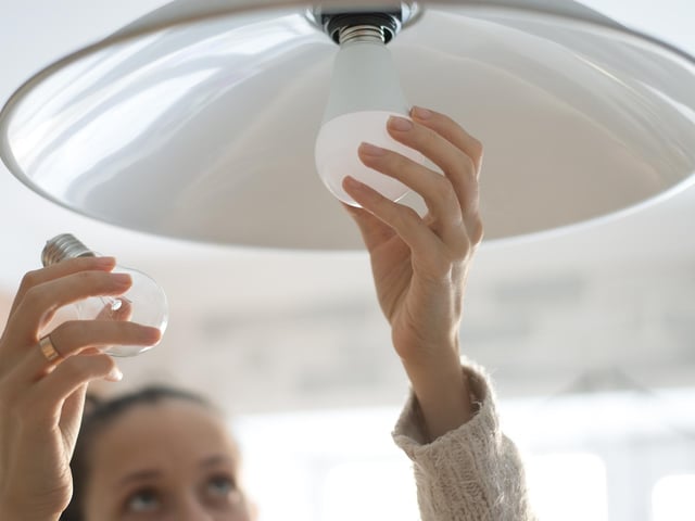 Replace your bulbs as and when you can with energy efficient LEDs – on average it could save about £40 a year on bills.