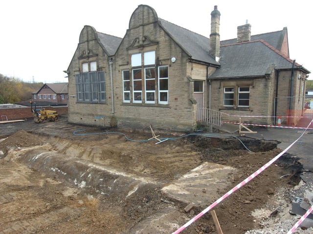 The air raid shelter discovered in 2009 under the playground at Catcliffe Primary School in Rotherham
