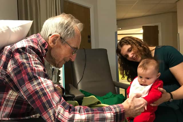 Bill with granddaughter Sarah and great granddaughter Edith